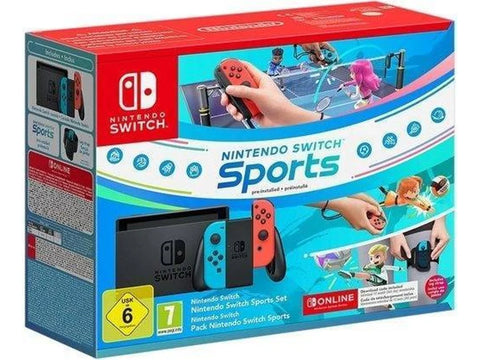 Consola Nintendo Switch V2 + Juego Nintendo Switch Sports (Código de Descarga en la Caja) + 12 Meses de NSO