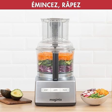 Magimix Robot de cocina 18592 CS 5200 XL Cromo - Magimix 5200 XL - Fabricado EN FRANCIA